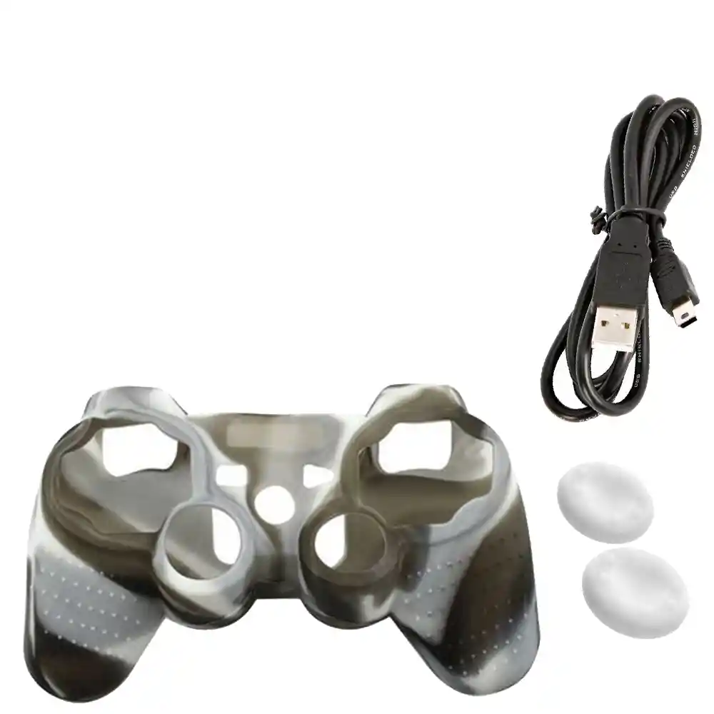 Control Inalambrico Recargable Compatible Con Ps3 Blanco
