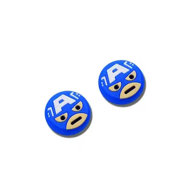 Protector Analogo Grips X 2 Unidades Nintendo Switch, Switch Oled, Switch Lite Capitan America Azul