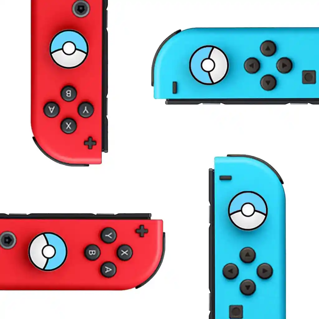 Protector Analogo Grips X 2 Unidades Nintendo Switch, Switch Oled, Switch Lite Pokebola Azul