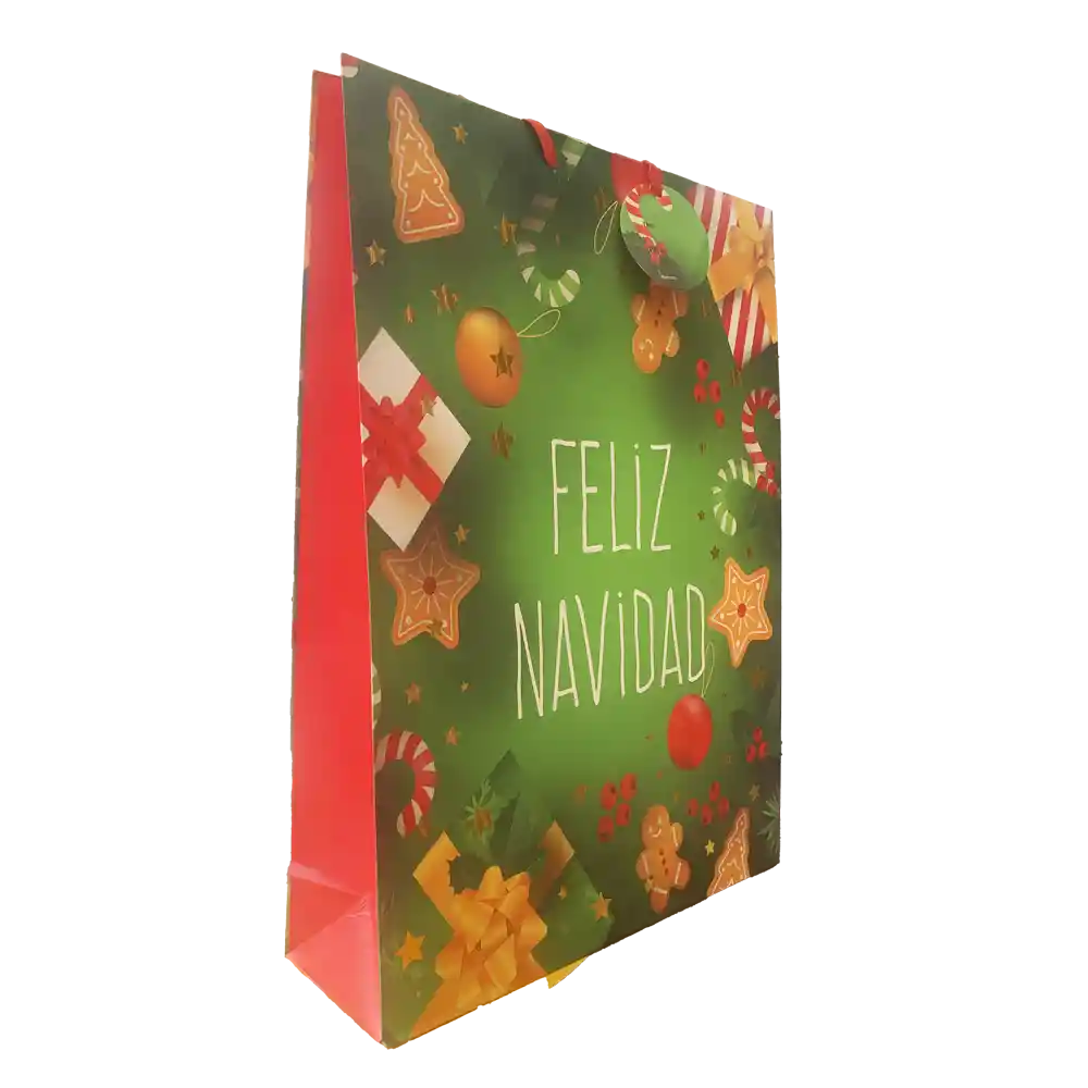 Bolsa De Regalo Nico Premium Grande Diseño Navidad