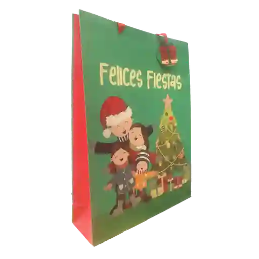 Bolsa De Regalo Nico Premium Grande Felices Fiestas