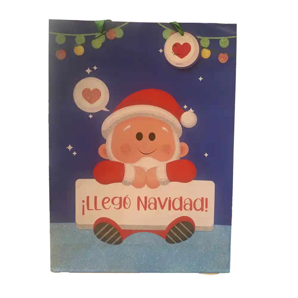 Bolsa De Regalo Nico Premium Grande Papá Noel - Navidad