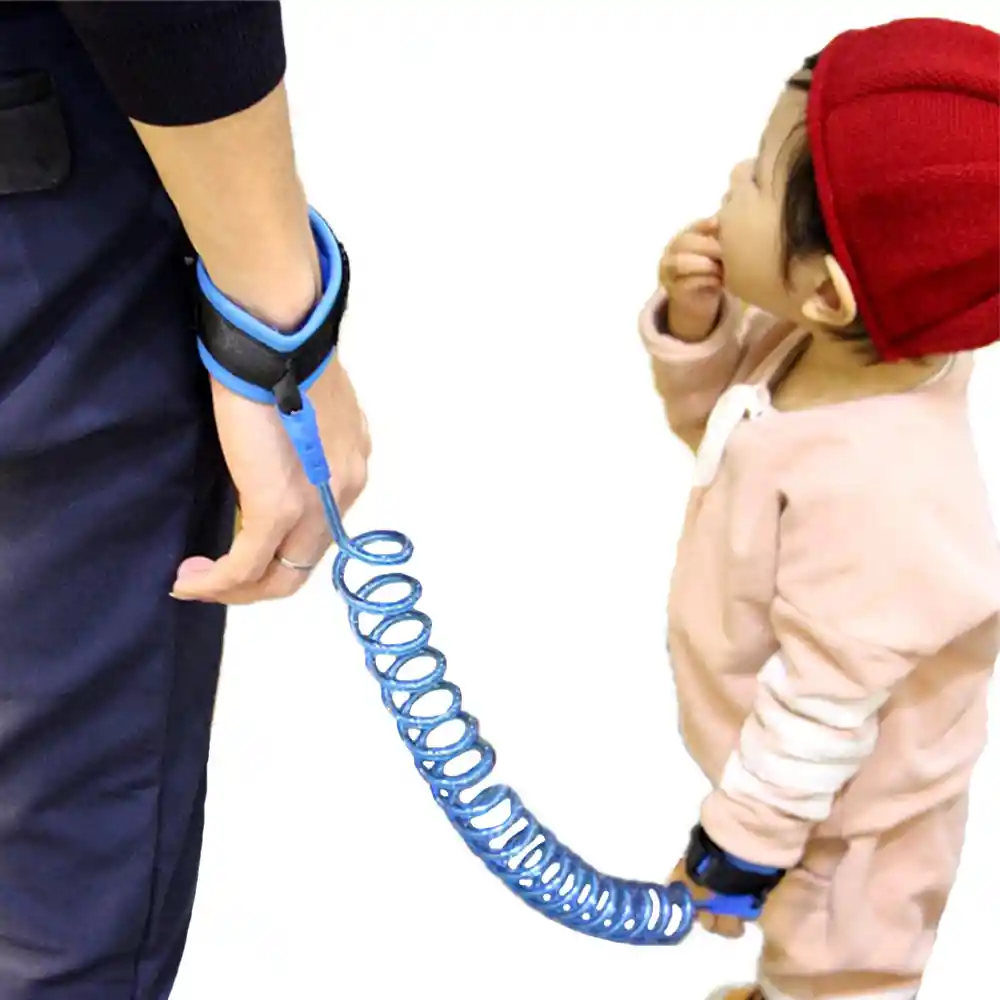 Arnés Correa Manilla Bebe Seguridad Niños Pulsera Azul