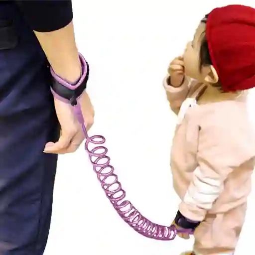 Arnés Correa Manilla Bebe Seguridad Niños Pulsera Rosa