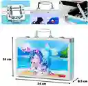 Set Completo De Arte Con 145 Piezas En Estuche Metálico Diseño Niña O Niño