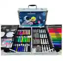 Set Completo De Arte Con 145 Piezas En Estuche Metálico Diseño Niña O Niño