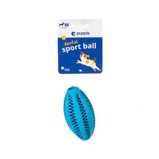 Juguete Para Perro Puppis Dental Sport Ball Azul