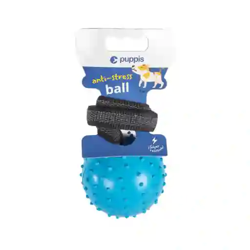 Juguete Para Perro Puppis Anti-stress Ball Azul