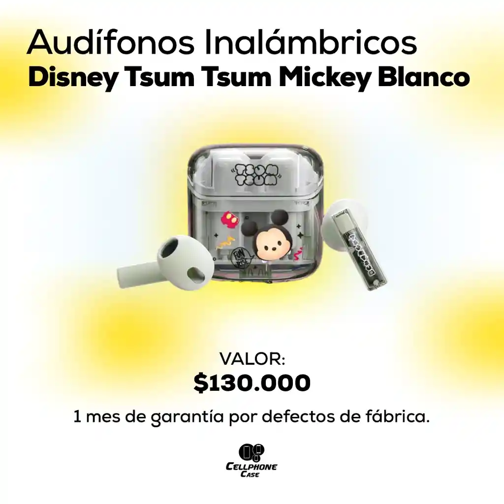 Audífonos Inalámbricos Tsum Tsum Mickey Blanco