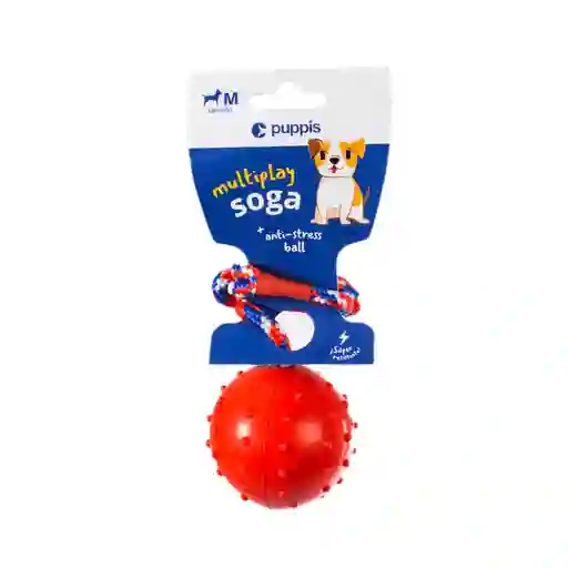 Juguete Para Perro Puppis Multiplay Soga Rojo