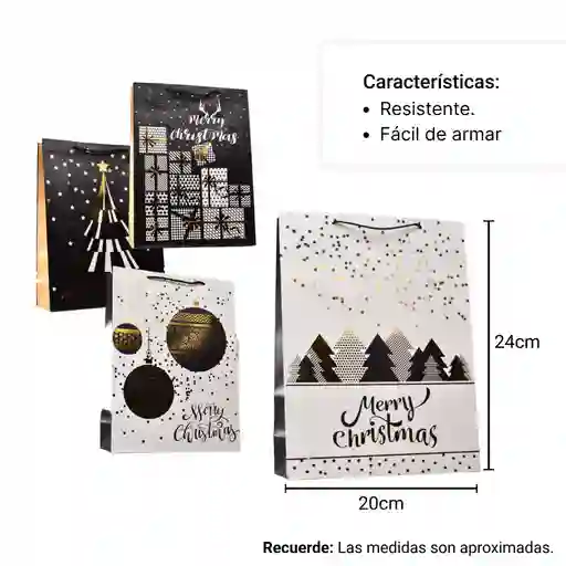 Bolsa Regalo Navidad Pequeña 24x20cm (s)