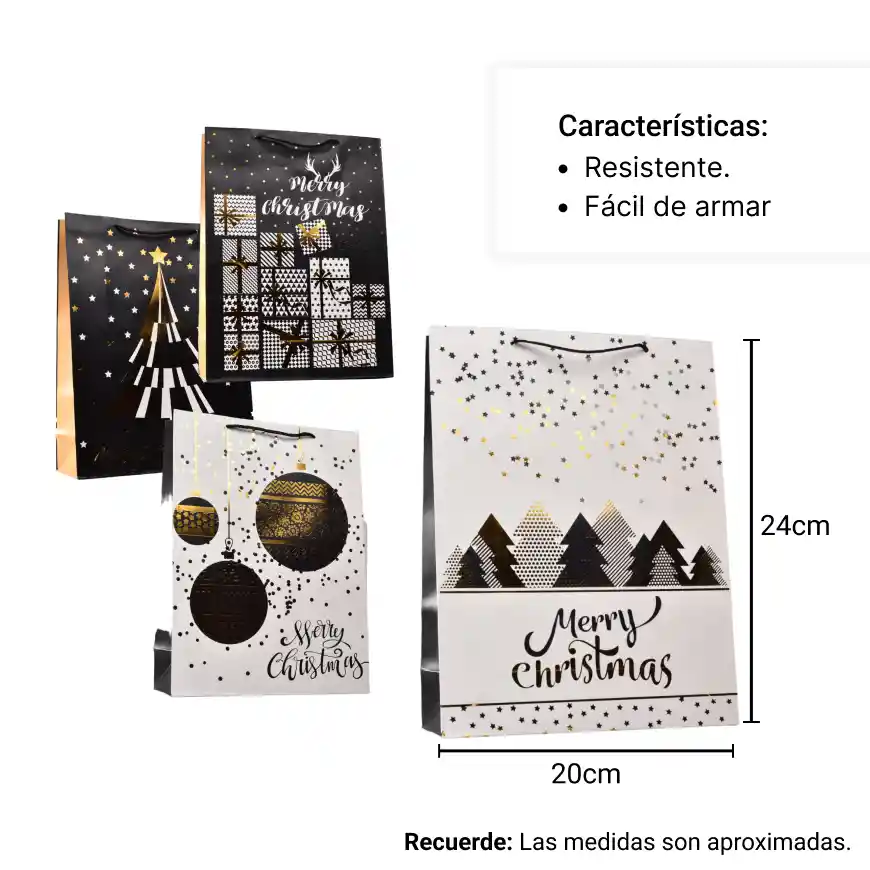 Bolsa Regalo Navidad Pequeña 24x20cm (s)