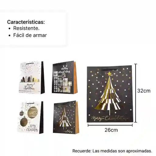 Bolsa Regalo Navidad Mediana 32x26cm (m)