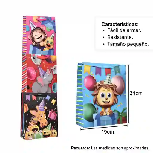 Bolsa Regalo En Papel Niños Tamaño Pequeño