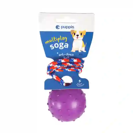 Juguete Para Perro Puppis Multiplay Soga Morado