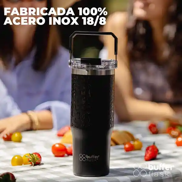 Termo Botella Termica Buffer Acero Inox - Black Leopard