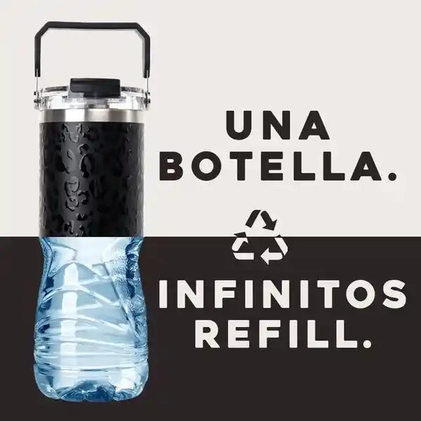 Termo Botella Termica Buffer Acero Inox - Black Leopard