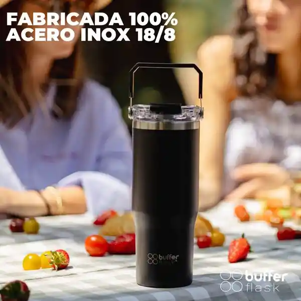 Termo Botella Termica Buffer Acero Inox - Negro