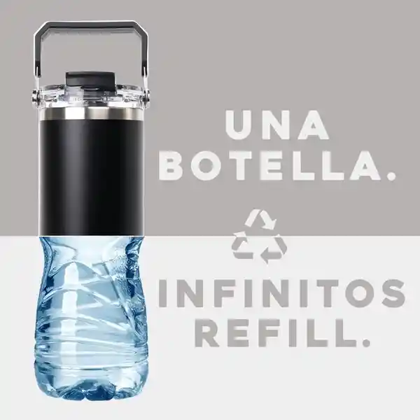 Termo Botella Termica Buffer Acero Inox - Negro