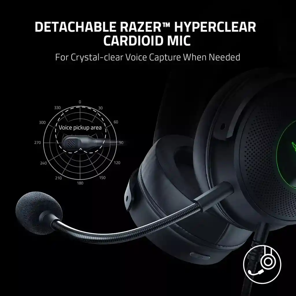 Diadema Gamer Razer Kraken V3 Hypersense 7.1 Pc Mac Play 4-5