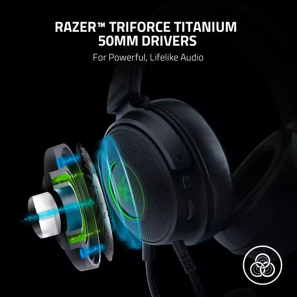 Diadema Gamer Razer Kraken V3 Hypersense 7.1 Pc Mac Play 4-5