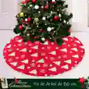 Pie De Arbol Figuras Falda Navideña 80cm Estampado