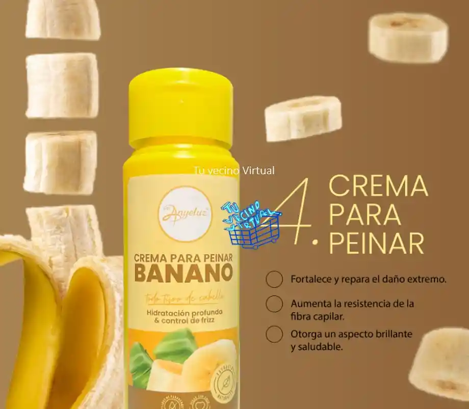 Crema Para Peinar Con Banano Anyeluz