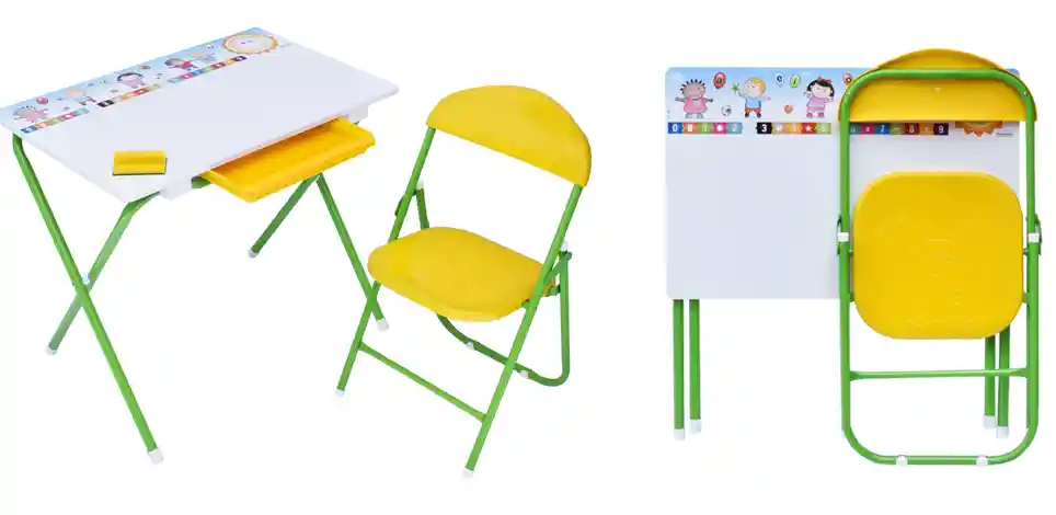 Set Escritorio-tablero Plegable Verde Metálico