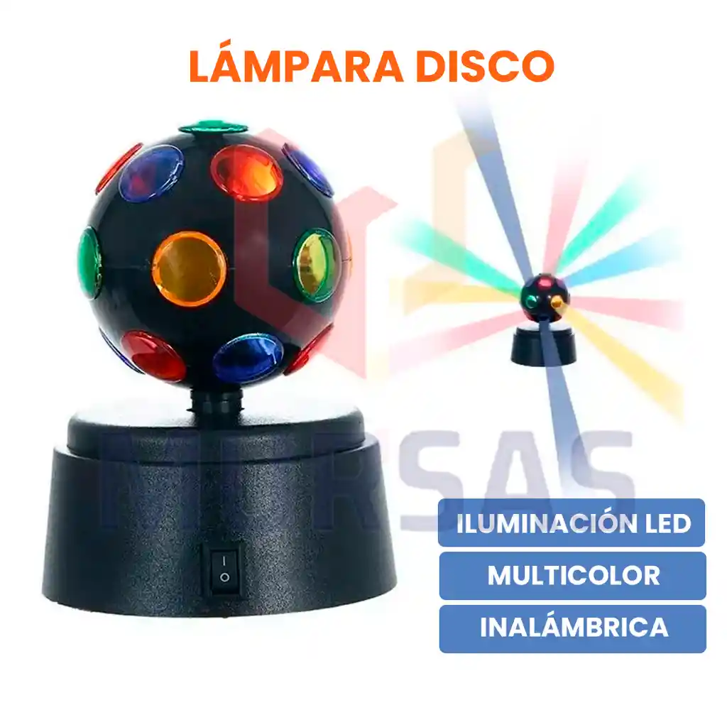 Bola De Disco Esfera Para Fiestas Reunion Luces De Colores