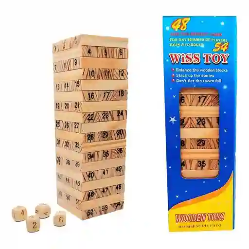 Jenga De Madera 21 Cms