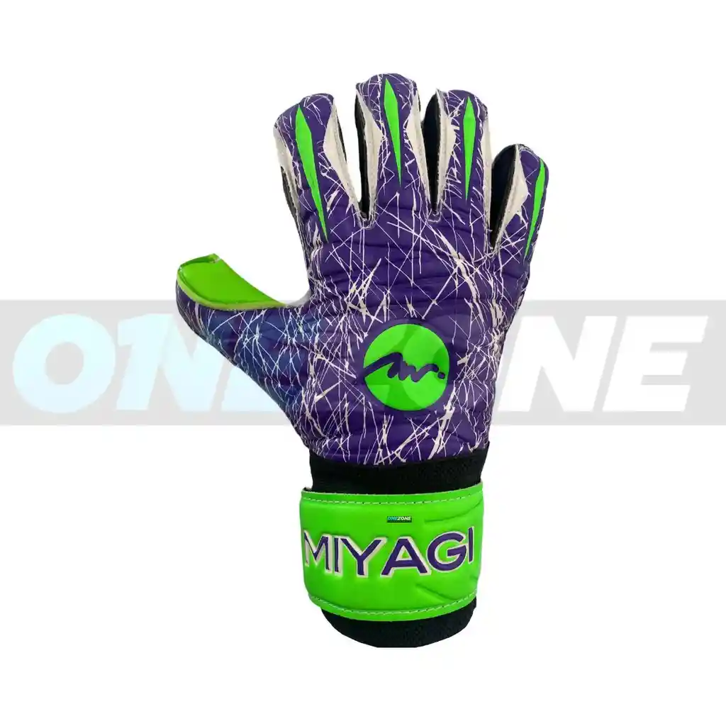 Guante De Fútbol Miyagi Ultra - Mg012 Niño / Adulto Talla: 4 Verde/azul