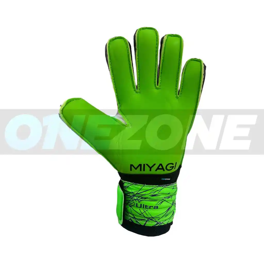 Guante De Fútbol Miyagi Ultra - Mg012 Niño / Adulto Talla: 4 Verde/azul