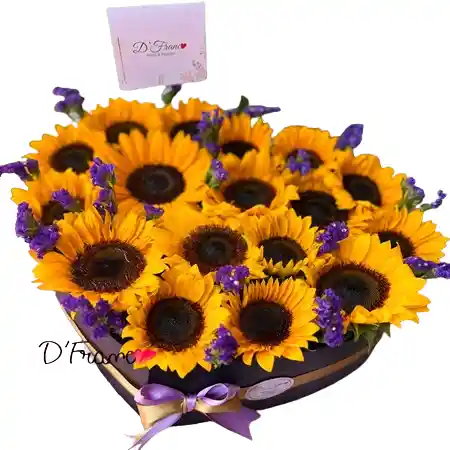 Girasoles En Forma De Corazón