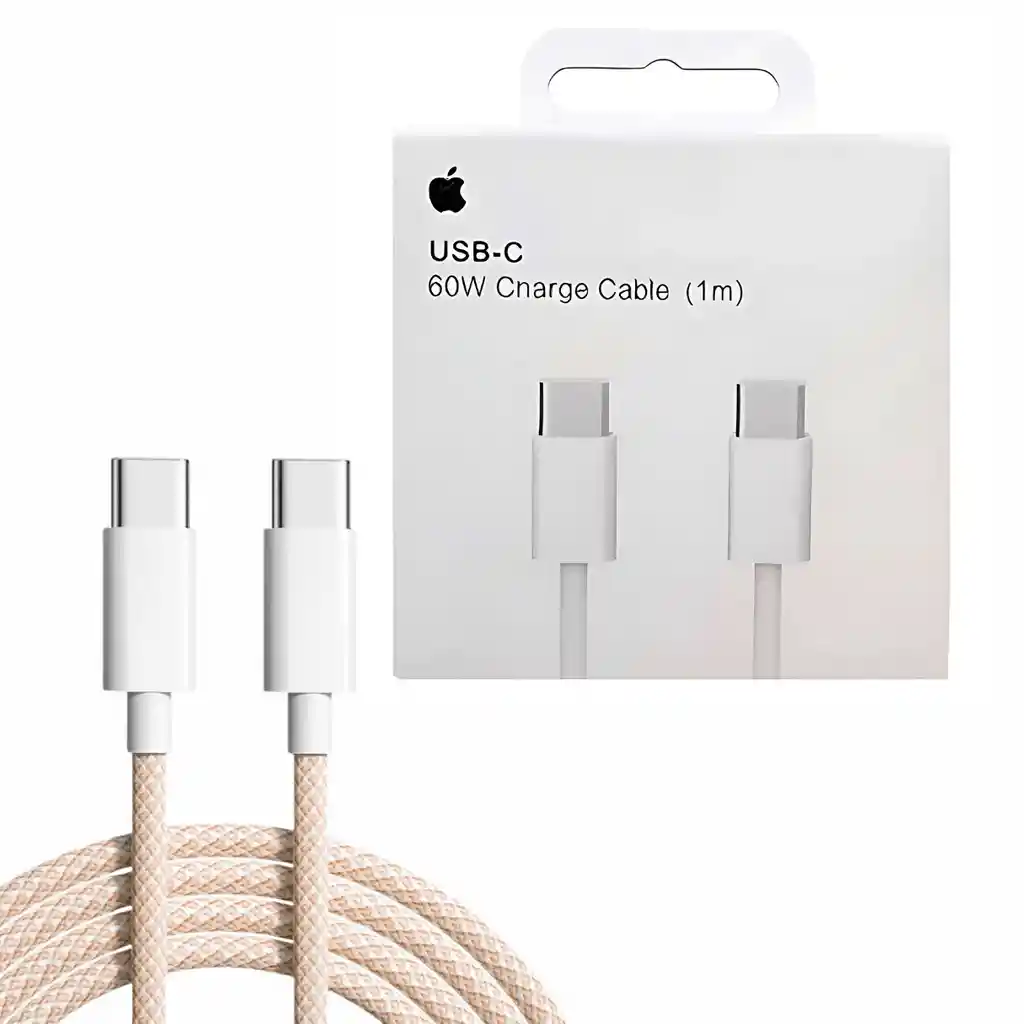 Cable Usb-c Iphone 15 Iphone 15 Pro Max 1 Metro Tejido 60w Color Azul/amarillo