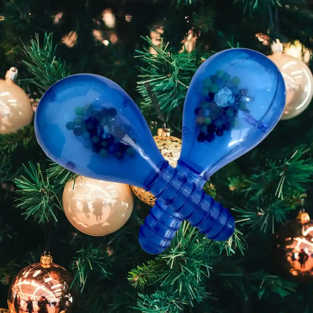 Set Panderetas Y Maracas Musicales Con Luces Novena Navidad