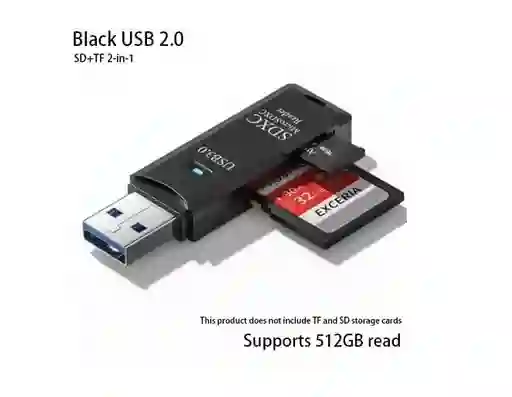 Lector Tarjeta Memoria Multifuncional Pc Usb Tf + Sd