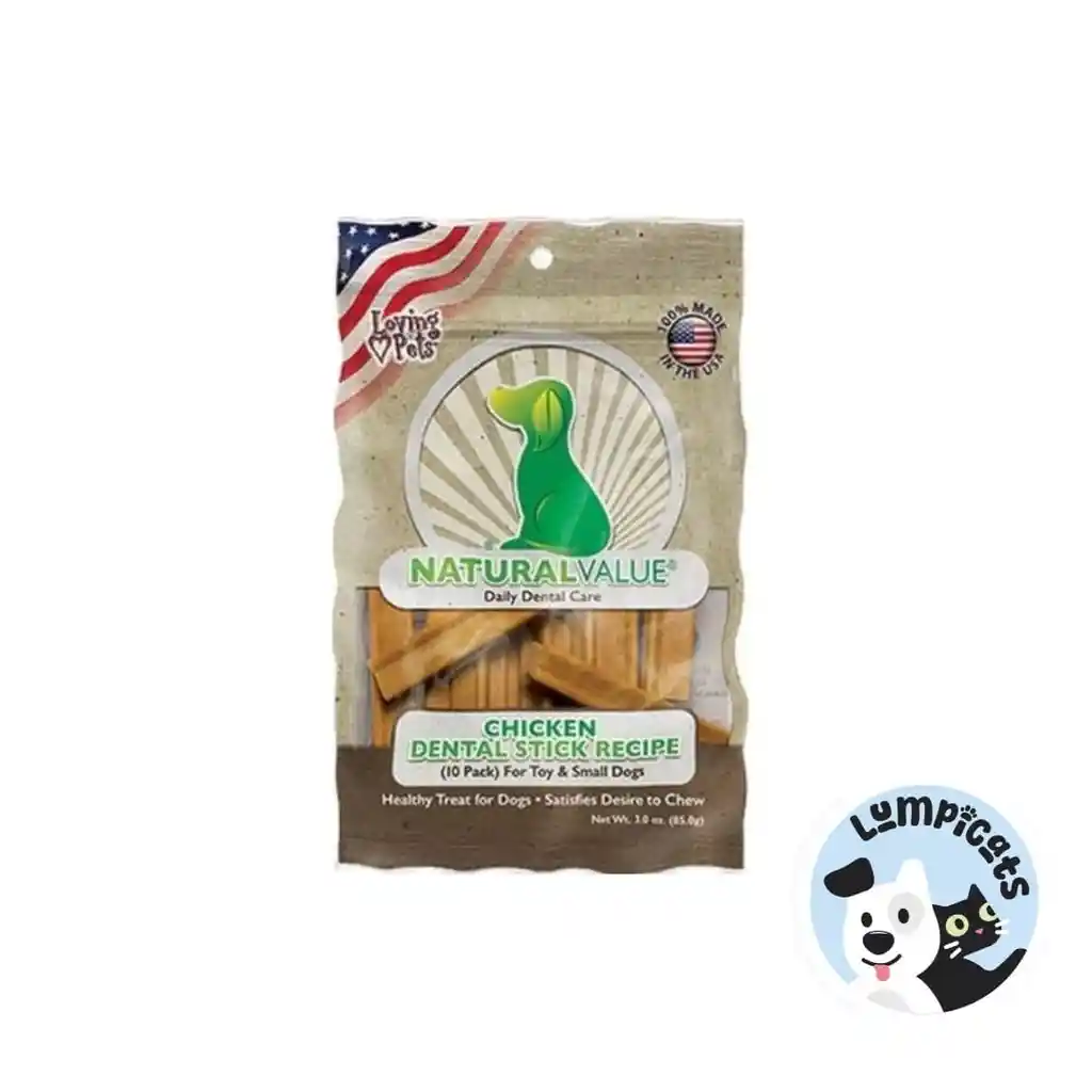 Natural Value Chicken Flavor Dental Sticks X 85 Gr