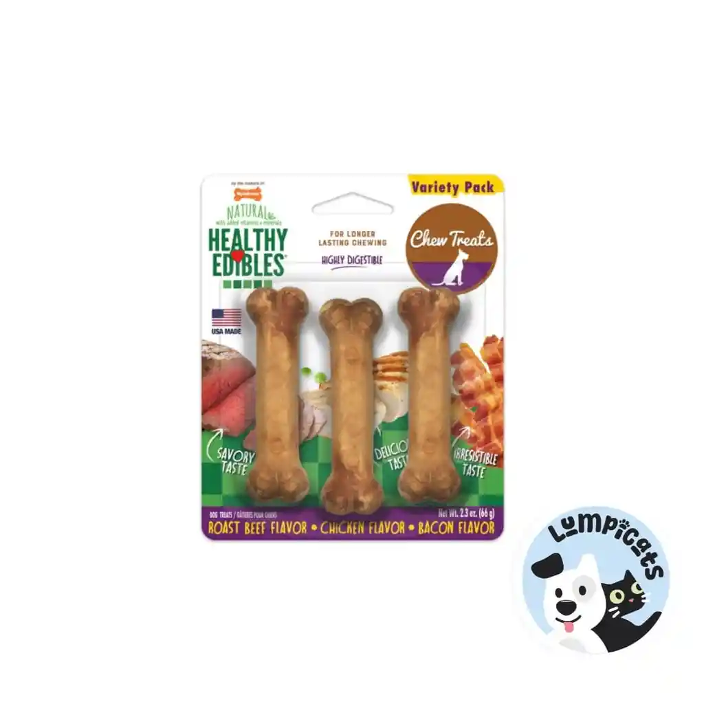 Dog Snack Longer Lasting Variety 3 Unds Petite 66 Gr
