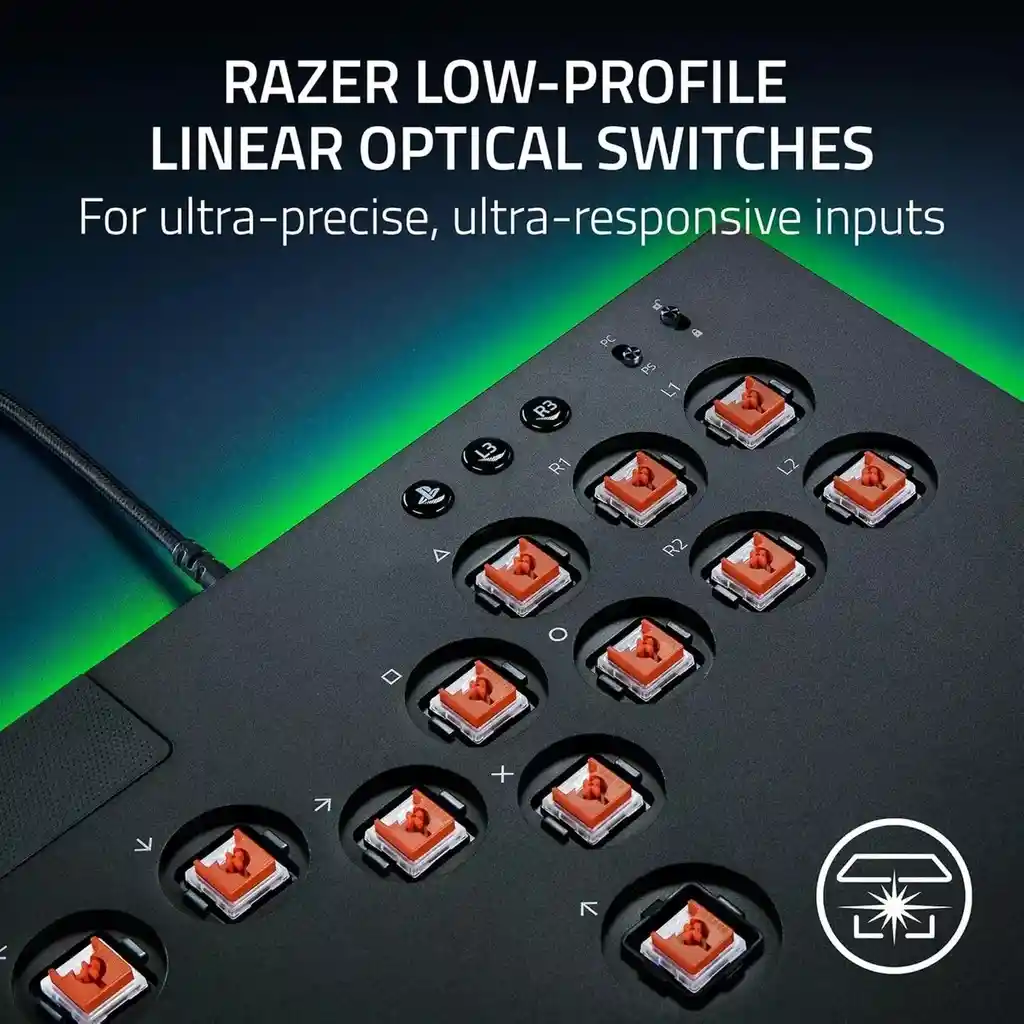 Control Gamer Razer Optico Para Play 5 Y Pc Rgb Programable