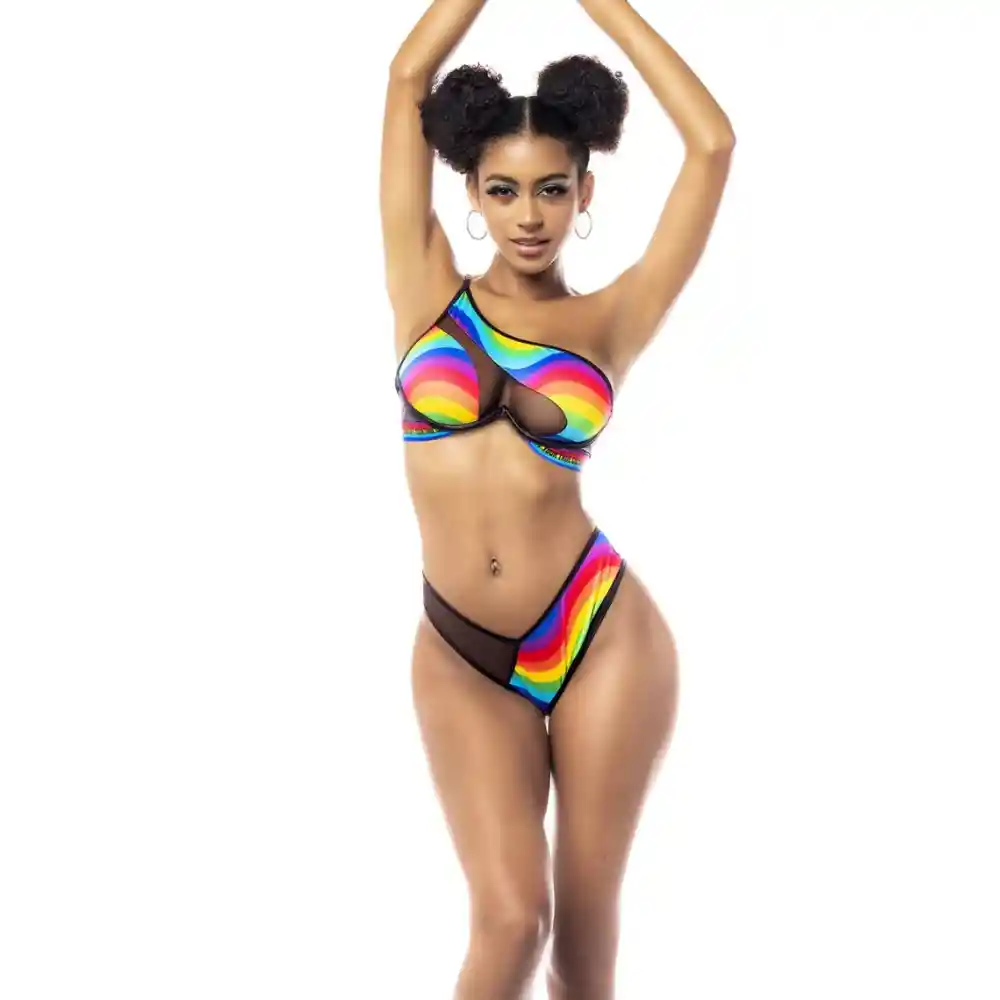 Lencería Sensual Dazzler Arcoiris Talla S/m Mapale