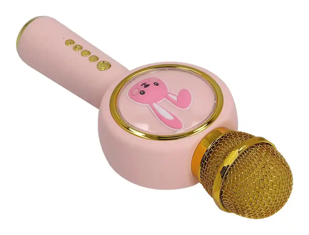 Microfono Karaoke De Conejo Para Niños Blanco Y Rosa