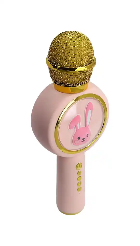 Microfono Karaoke De Conejo Para Niños Blanco Y Rosa