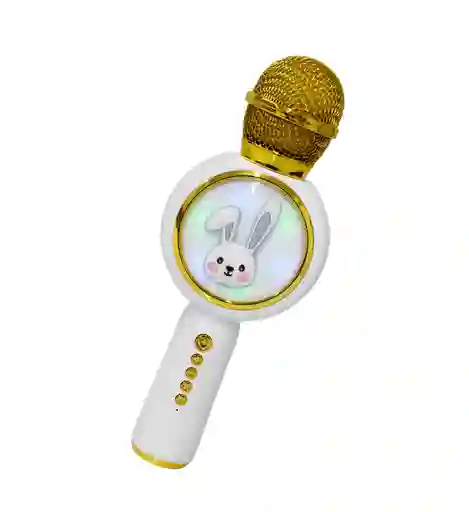 Microfono Karaoke De Conejo Para Niños Blanco Y Rosa