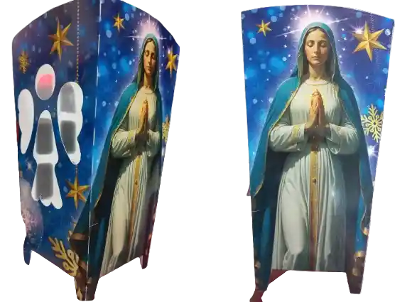 Faroles De Navidad Surtido, Virgen X10