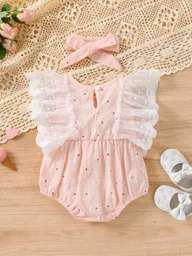 Vestido Body Para Bebé Niña Bautizos Fiestas Encaje Elegante 6-12m