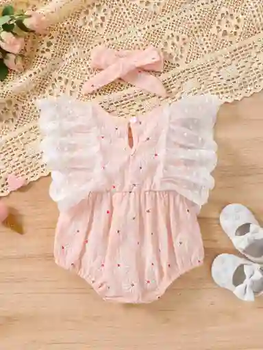 Vestido Body Para Bebé Niña Bautizos Fiestas Encaje Elegante 6-12m