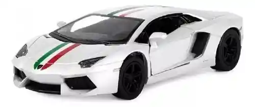 Carro Coleccionable Lamborghini Aventador Lp700-4 Blanco Modelo Coche Juguete Fiesta Regalos, Colección