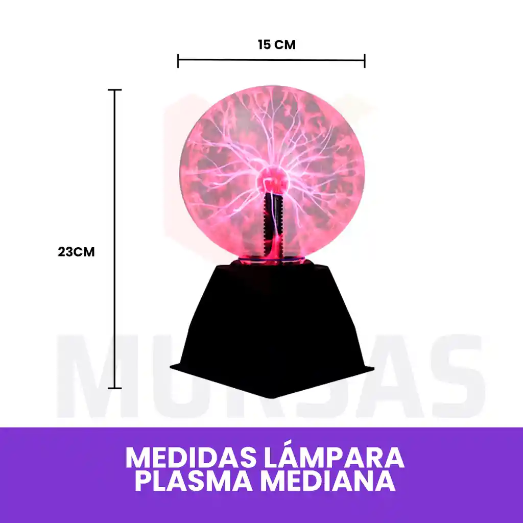 Bola De Plasma Relámpago Sensible Al Tacto Lámpara En Esfera