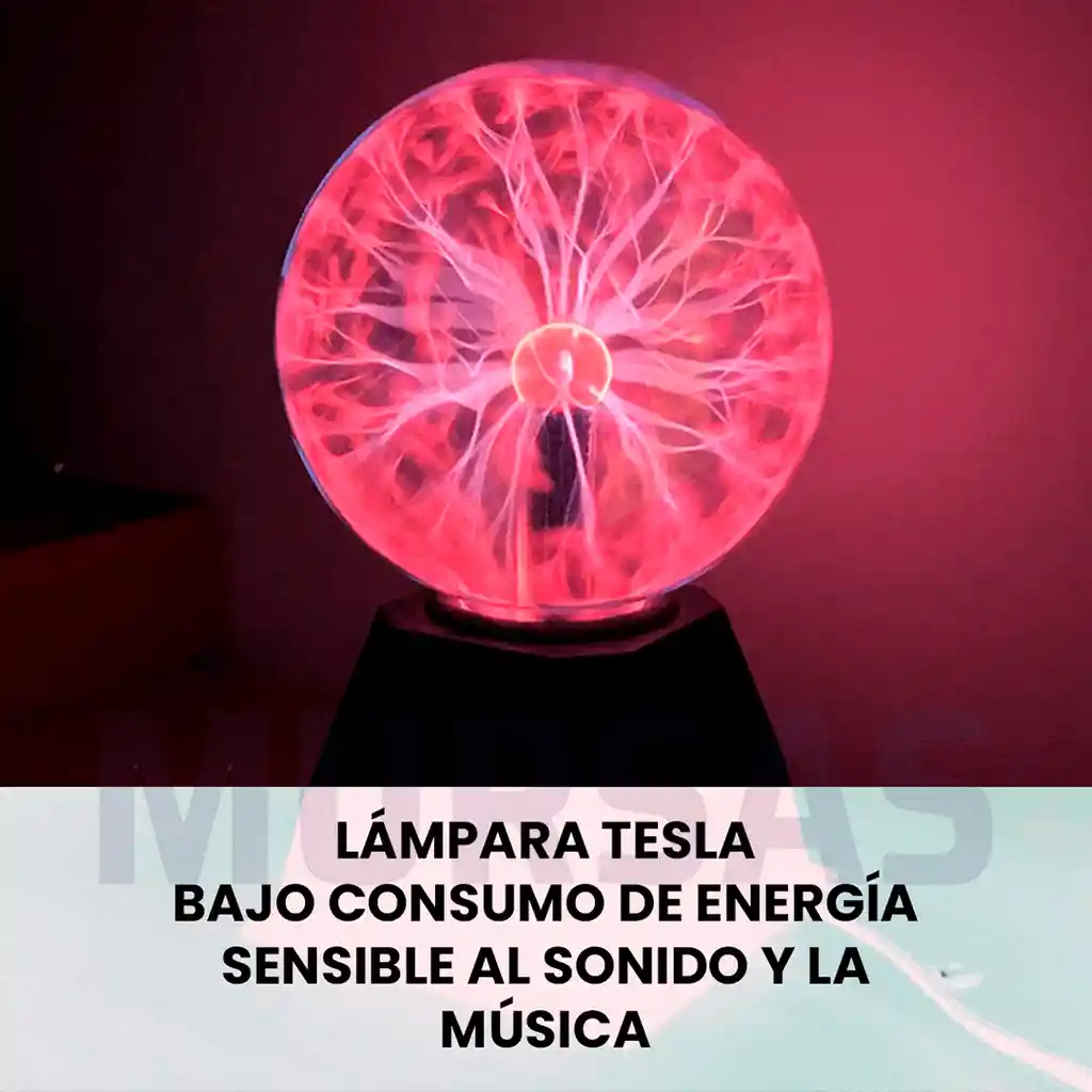 Bola De Plasma Relámpago Sensible Al Tacto Lámpara En Esfera