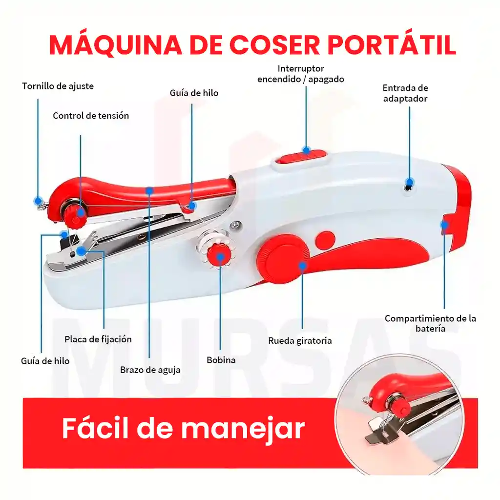 Kit De Máquina De Coser Eléctrica Doméstica Pequeña Portátil